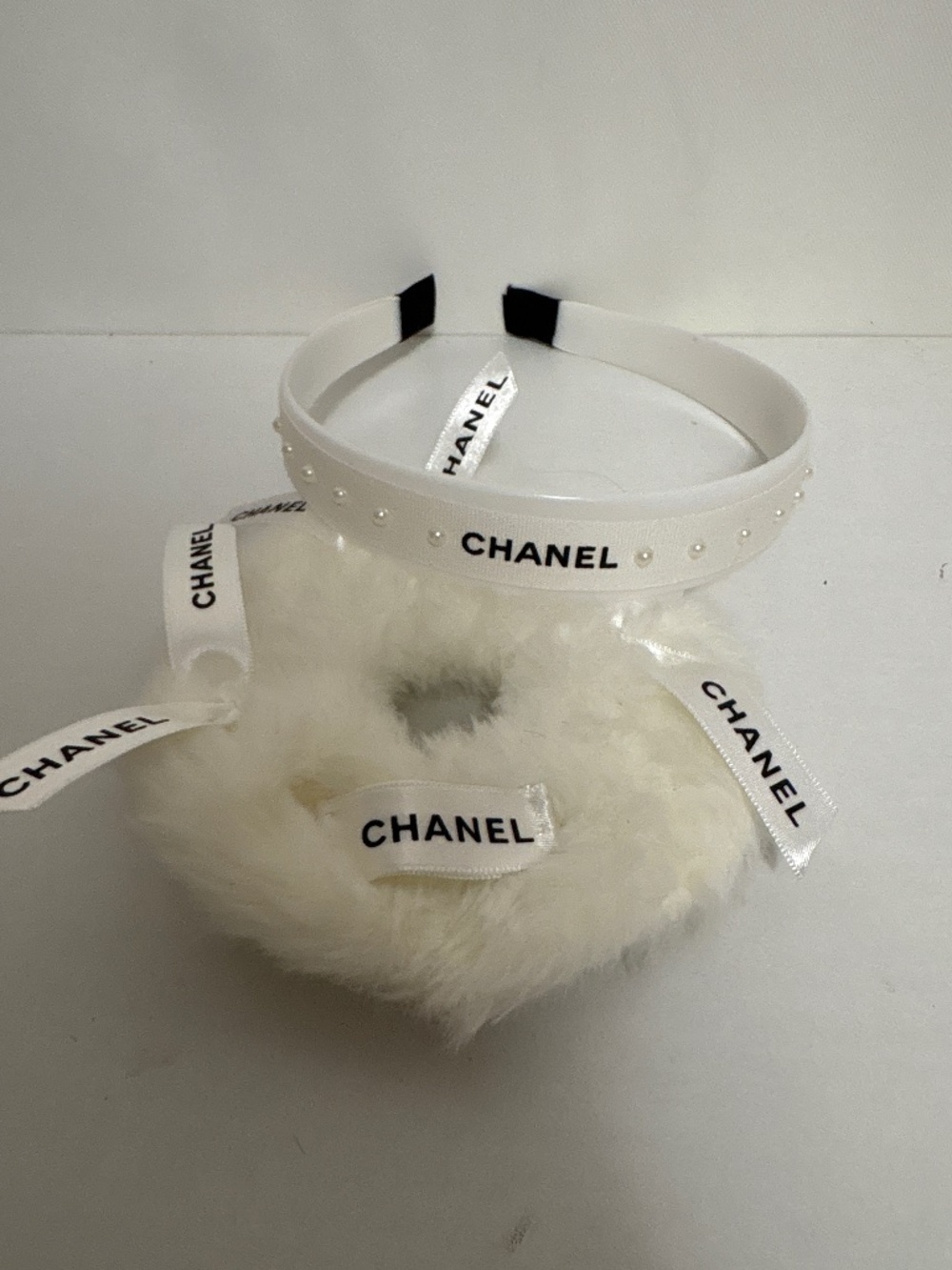 Chanel Ribbon Headband and Scrunchie set